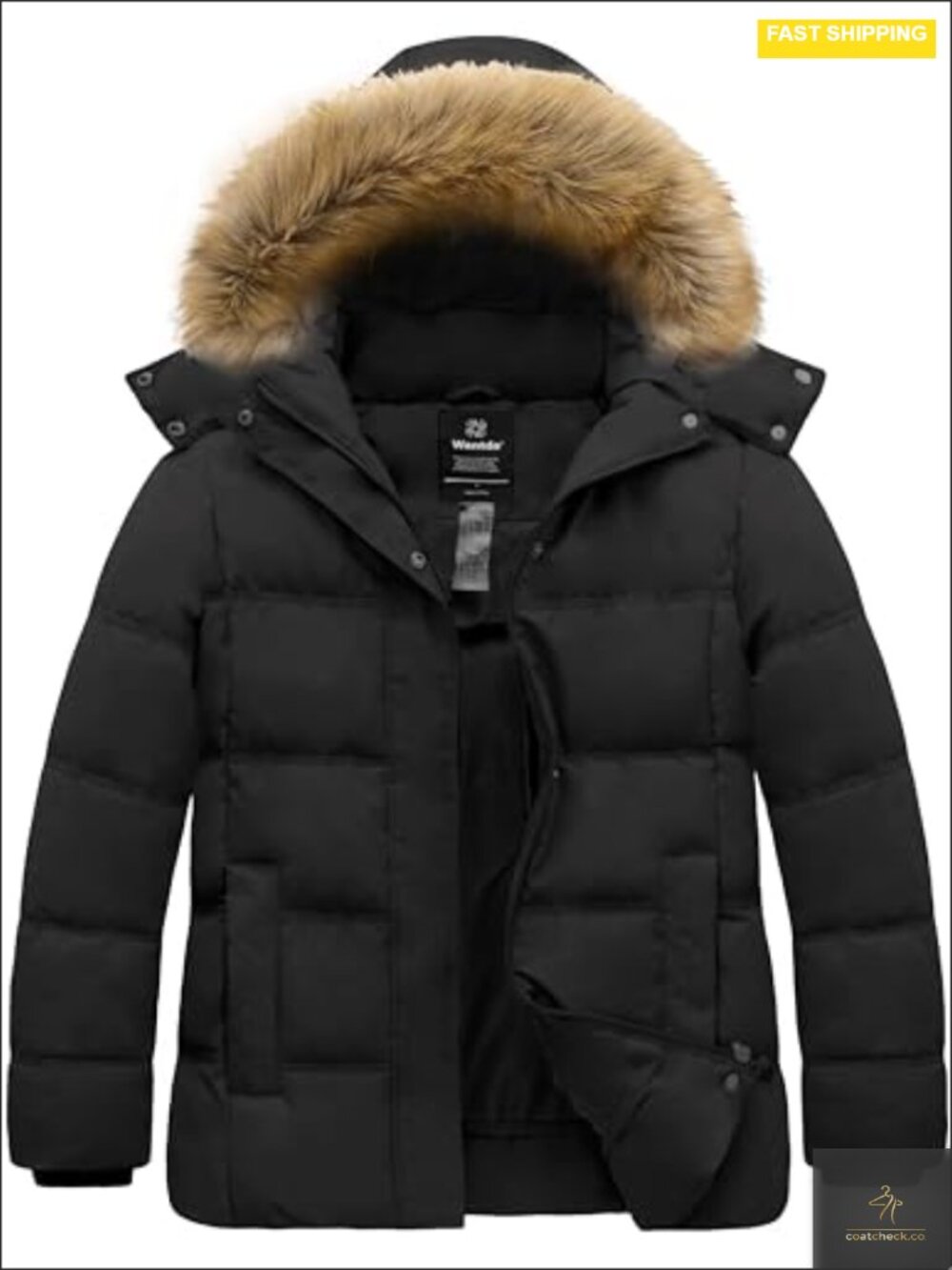 Plus Size Winter Coat Quilted Thicken Puffer Jacket Hooded